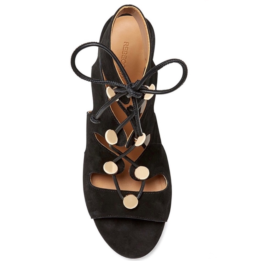 Black Rebecca Minkoff Kyla Ghillie Sandal NEW - Picture 5 of 6
